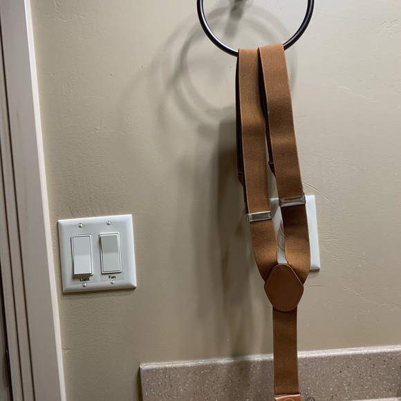 Caramel Brown Suspenders - Picture 2 of 2